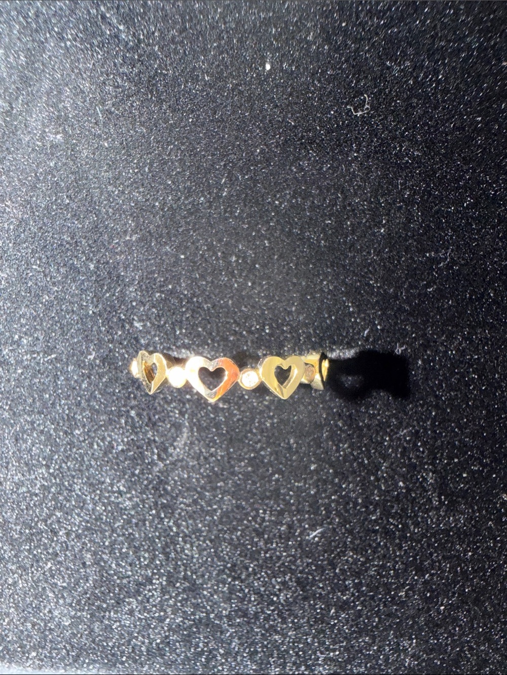 Gold Heart Link Ring - Women Jewelry